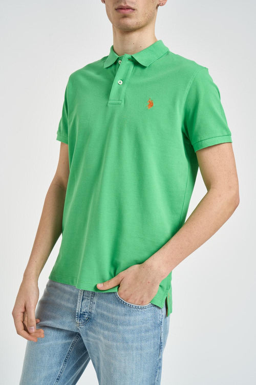 Polo uomo verde fluo