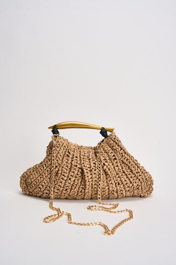 Borsa donna in rafia cuoio - 4