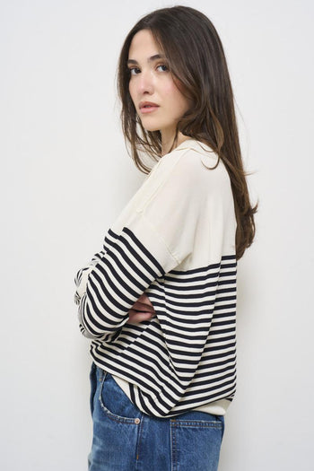 Women's striped polo shirt - 3