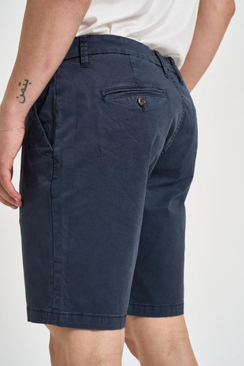 Bermuda uomo in cotone blu - 4