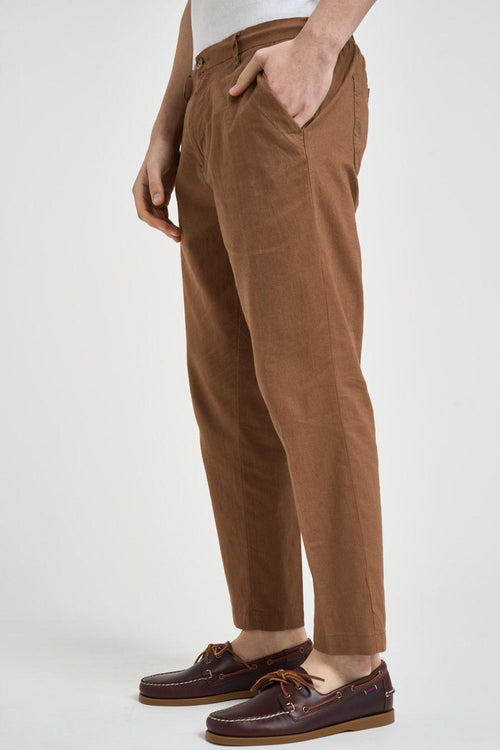 Pantalone uomo chino tabacco - 2