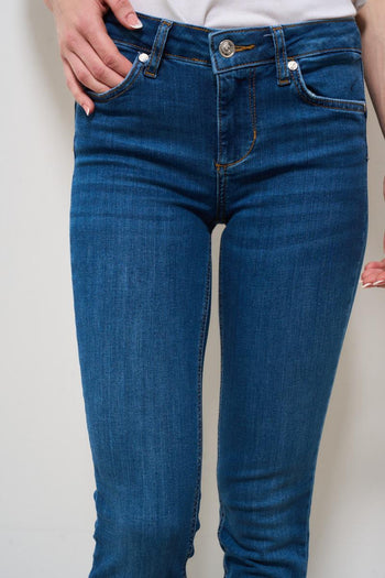Jeans donna skinny in denim scuro - 5