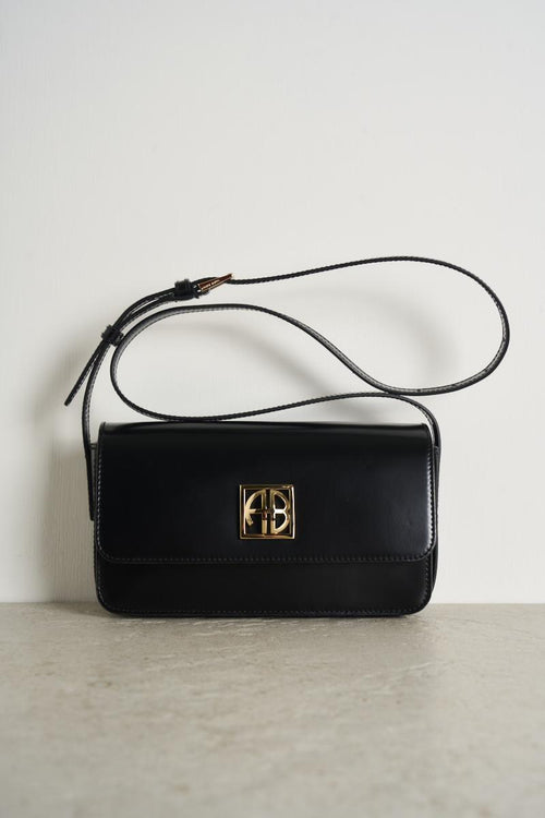 Borsa donna in pelle nera a tracolla