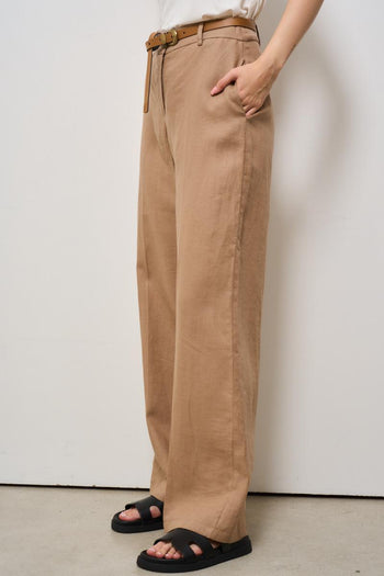 Pantalone donna a palazzo cammello - 3