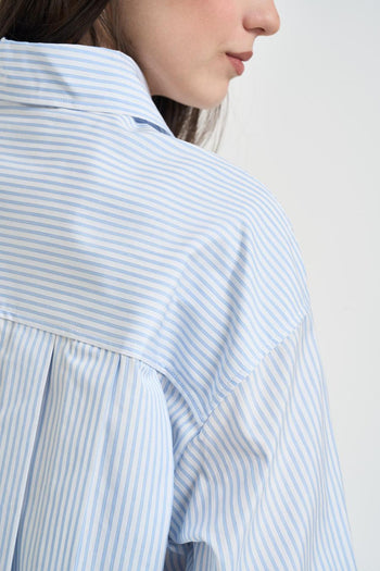 Camicia donna Eden a righe celeste - 5