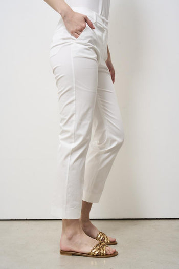 Women's white cigarette trousers - 3