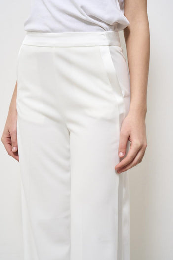 Pantalone donna gamba dritta bianco - 4
