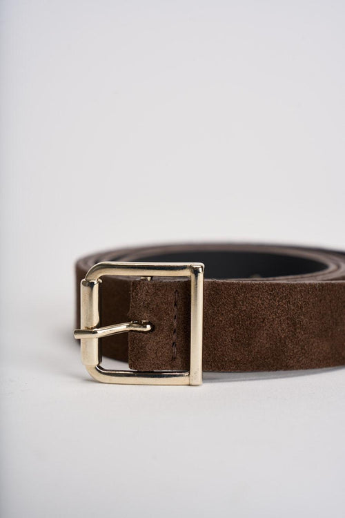 Cintura donna in suede marrone - 2