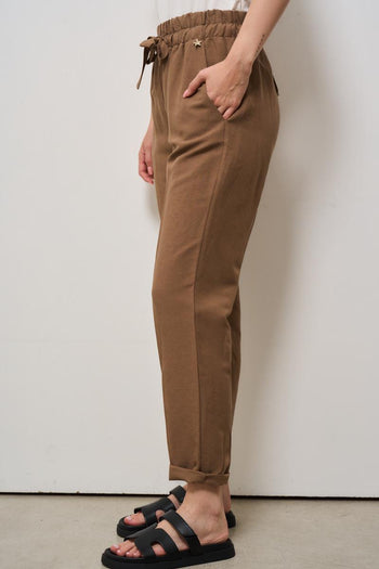 Pantalone donna regular marrone - 3