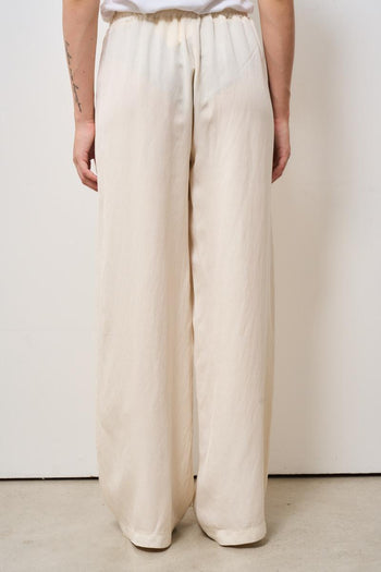 Pantalone donna a palazzo panna - 4