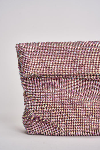 Pochette donna con strass rosa - 4