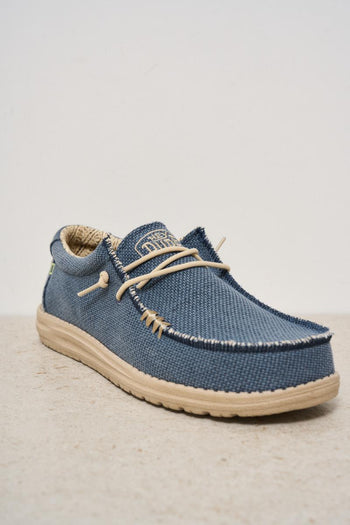 Scarpa da barca uomo Wally blu - 3