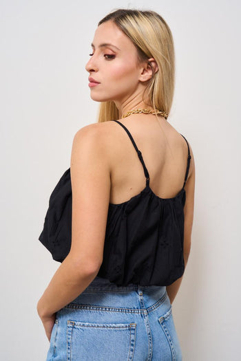 Top donna cropped nero - 4