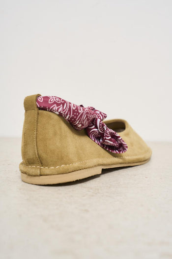 Ballerina donna in suede beige - 5