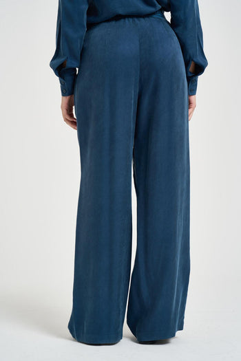 Pantalone donna a palazzo blu - 3