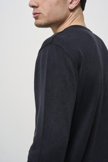 Men's Vintage Blue Crewneck Sweater - 5