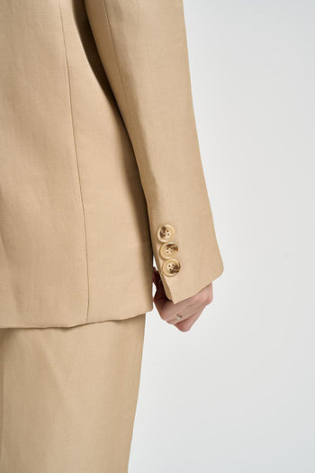 Giacca donna doppiopetto beige - 6