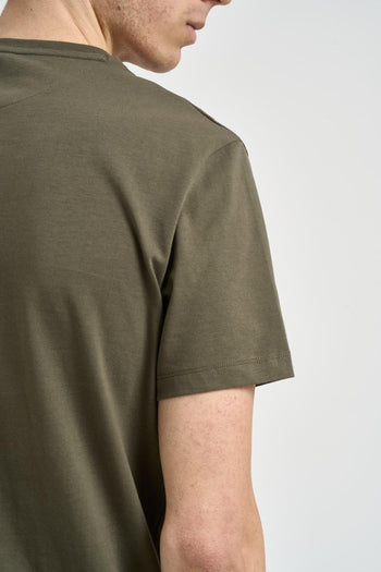 T-shirt uomo girocollo verde militare - 5