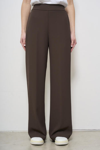 Pantalone donna a palazzo marrone - 3