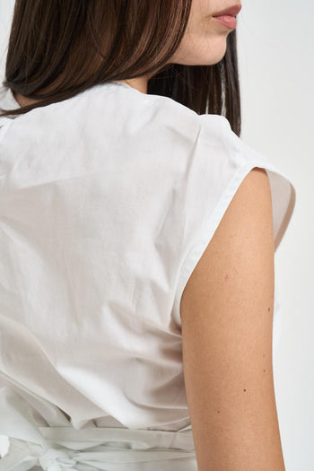 Top donna smanicato bianco - 6