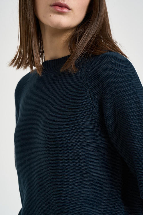 Maglia donna girocollo blu notte - 2