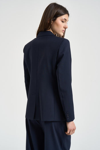 Blazer donna doppiopetto blu navy - 6