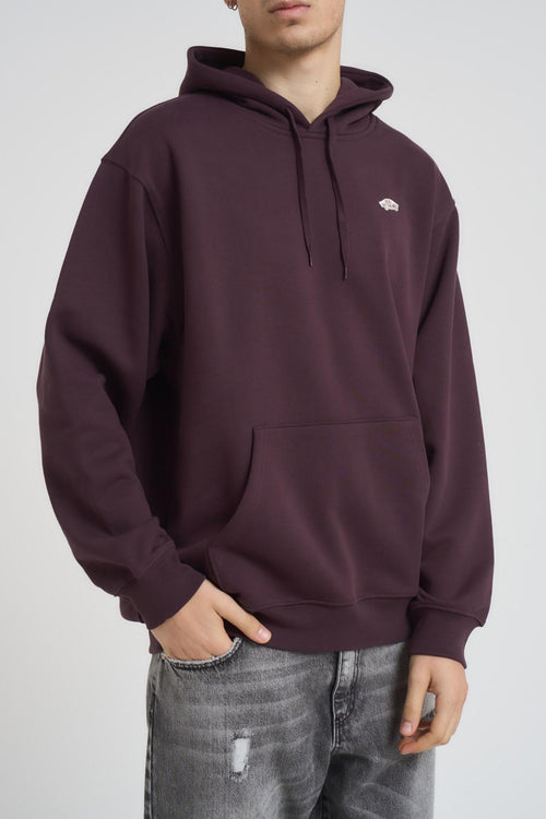 Felpa uomo con cappuccio bordeaux