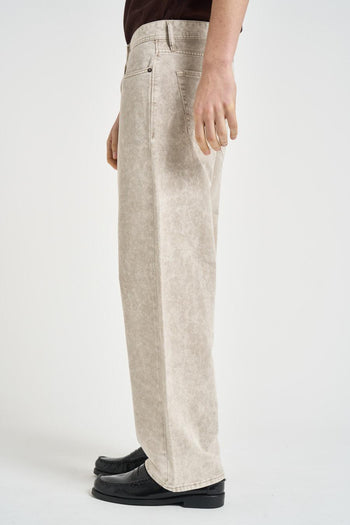 Jeans donna wide leg in denim burro - 3