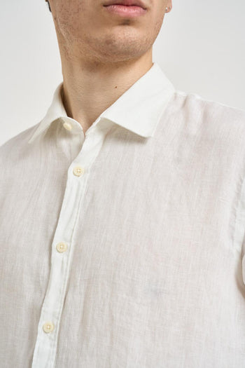 Camicia uomo in lino bianca - 3