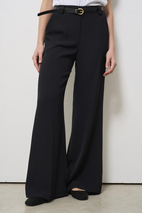 Pantalone donna flare nero