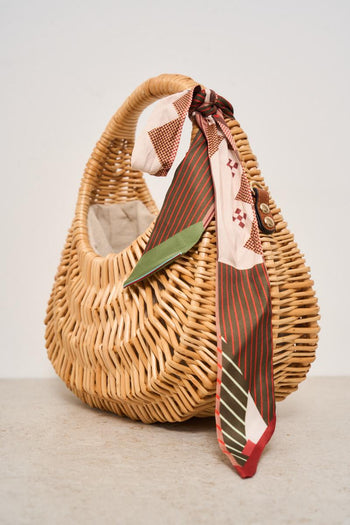 Borsa donna secchiello con foulard - 3