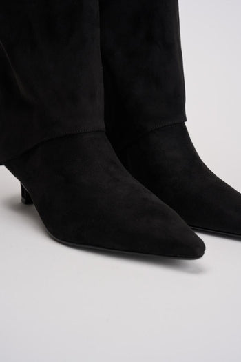 Stivale donna in suede nero - 3