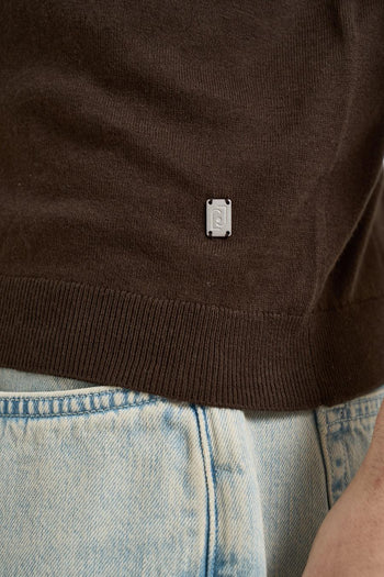 Polo uomo manica corta marrone - 3