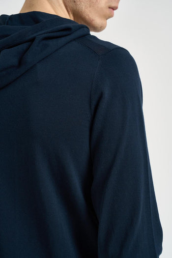 Felpa uomo in maglia blu notte - 5