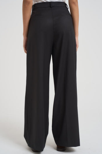 Pantalone donna a palazzo antracite - 3