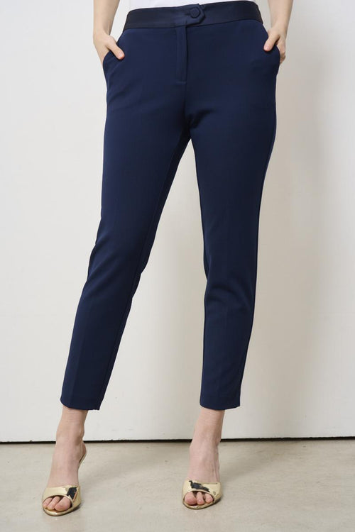 Women's skinny blue trousers