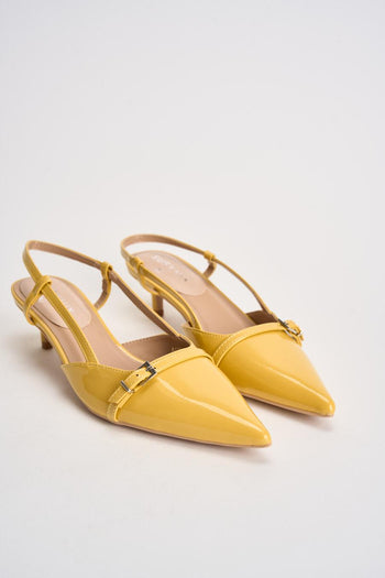 Slingback donna in vernice gialle - 3