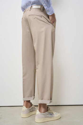 Pantalone uomo a palazzo beige - 6