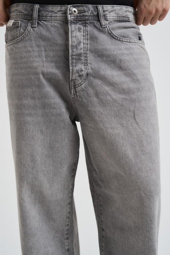 Jeans uomo baggy denim grigio - 5