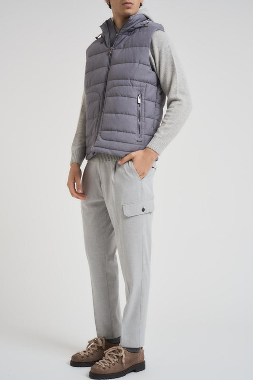 Gilet uomo trapuntato grigio