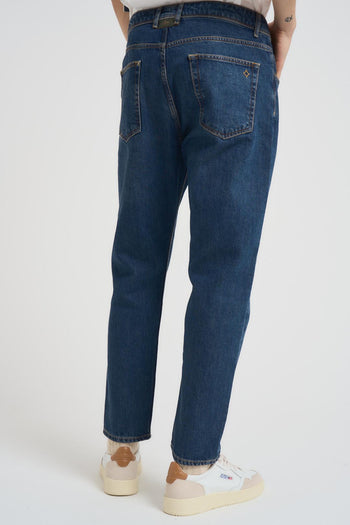 Jeans uomo tapered in denim scuro - 4