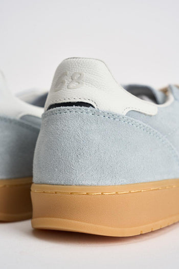 Sneakers donna in suede celeste - 8