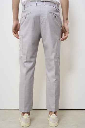 Men's regular pearl grey trousers - 4