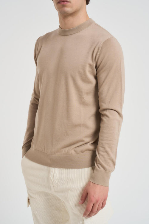 Maglia uomo girocollo beige - 2