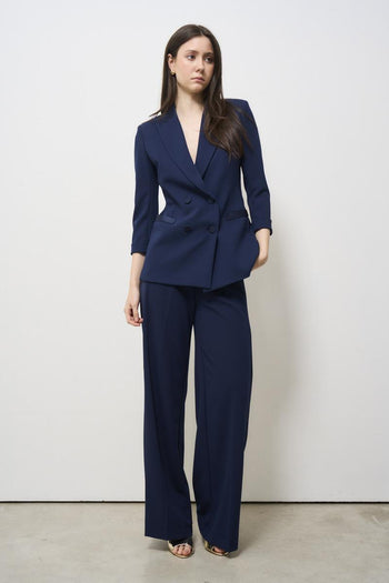 Pantalone donna gamba dritta blu - 7