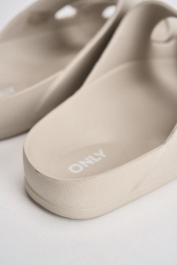 Sandalo donna in EVA panna - 8