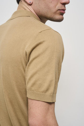 Beige men's polo - 5