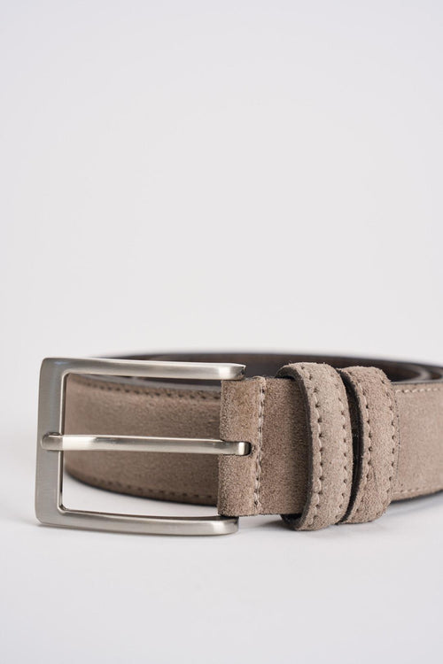 Cintura uomo in suede tortora - 2