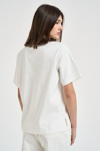T-shirt donna bianca in jersey - 3