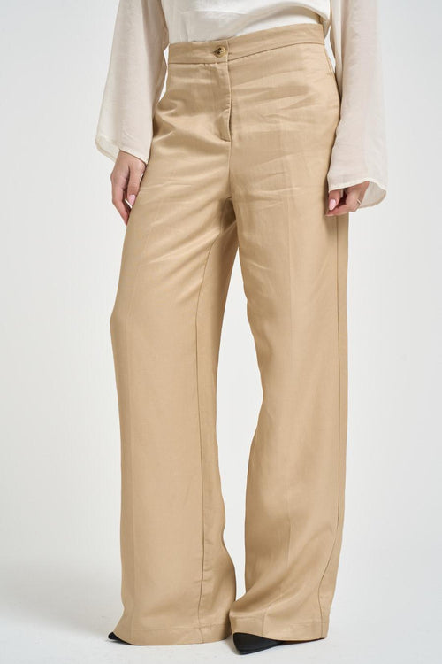 Pantalone donna dritto beige - 2